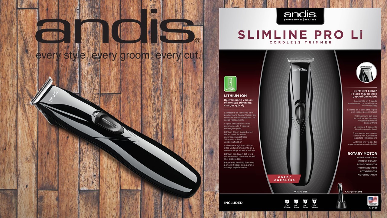 Andis Slimline® Pro Li Black T-Blade Trimmer vezeték nélküli kontúrvágó (EU) 
